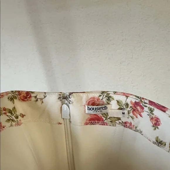 House of CB ‘Jasmine’ Rose Print Draped‎ Corset Dress NWOT size M - Picture 12 of 12